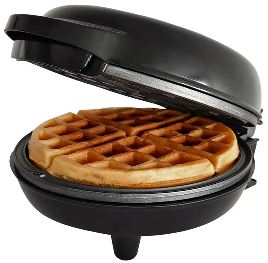 Bestron Waffeleisen AWM6Z – Brüsseler Waffeln – Ø 11 cm, Antihaftbeschichtung – 750 W