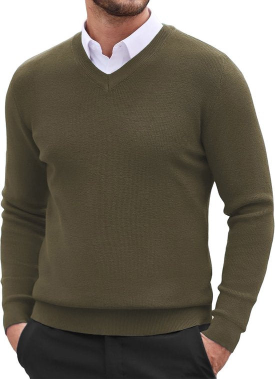 Cappuccino Italia - Herren Pullover Mock Pullover - Grün - Größe XL