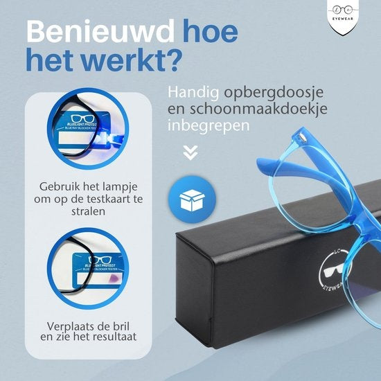 LC Eyewear Computerbrille für Kinder - Blaulichtbrille - Displaybrille - Unisex - Transparent Blau