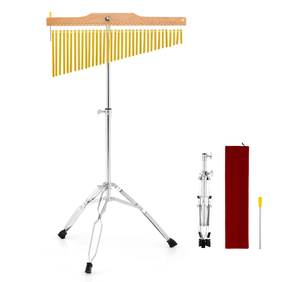 Coast Chimes 36 Rods Gold/Silber - 61 x 61 x 83-116 cm - Mit verstellbarem Ständer und Tragetasche