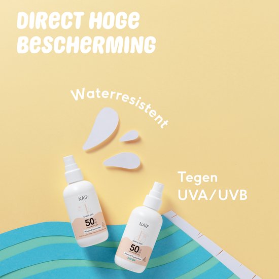 Naïf – Mineralisches Sonnenschutzspray – Baby & Kinder – LSF 50 – Mit Duftstoffen – UVA/UVB-Schutz – 100 ml