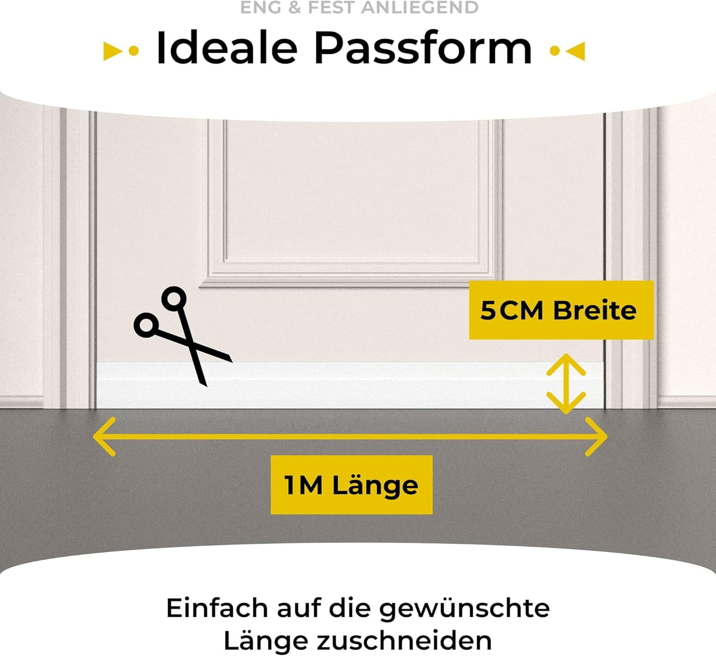 five Dots Entwurfsstreifen mit Kleberand - Silikon reinweiß - 1 Stück