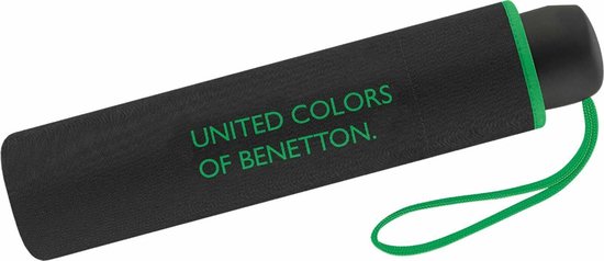 United Colors of Benetton Regenschirm Super Mini - faltbar - Ø 95 cm - Schwarz