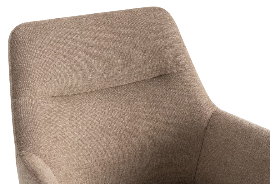 Criks Design Esszimmerstuhl Olivia Taupe - 53x66x87 cm - Drehsessel mit bequemem Stoffsitz