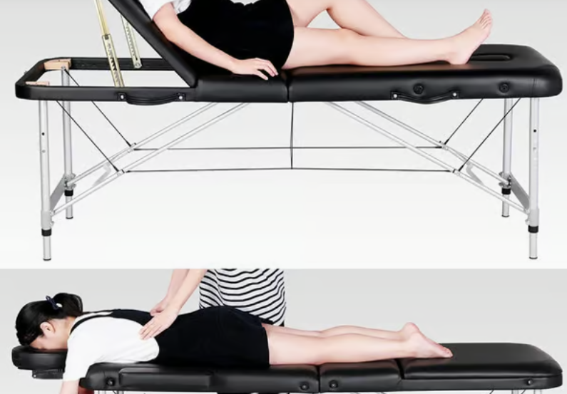 Yaheetech Massagetisch, tragbar und verstellbar, 3 Zonen – 213 x 92 cm – Höhe 67,5–88 cm