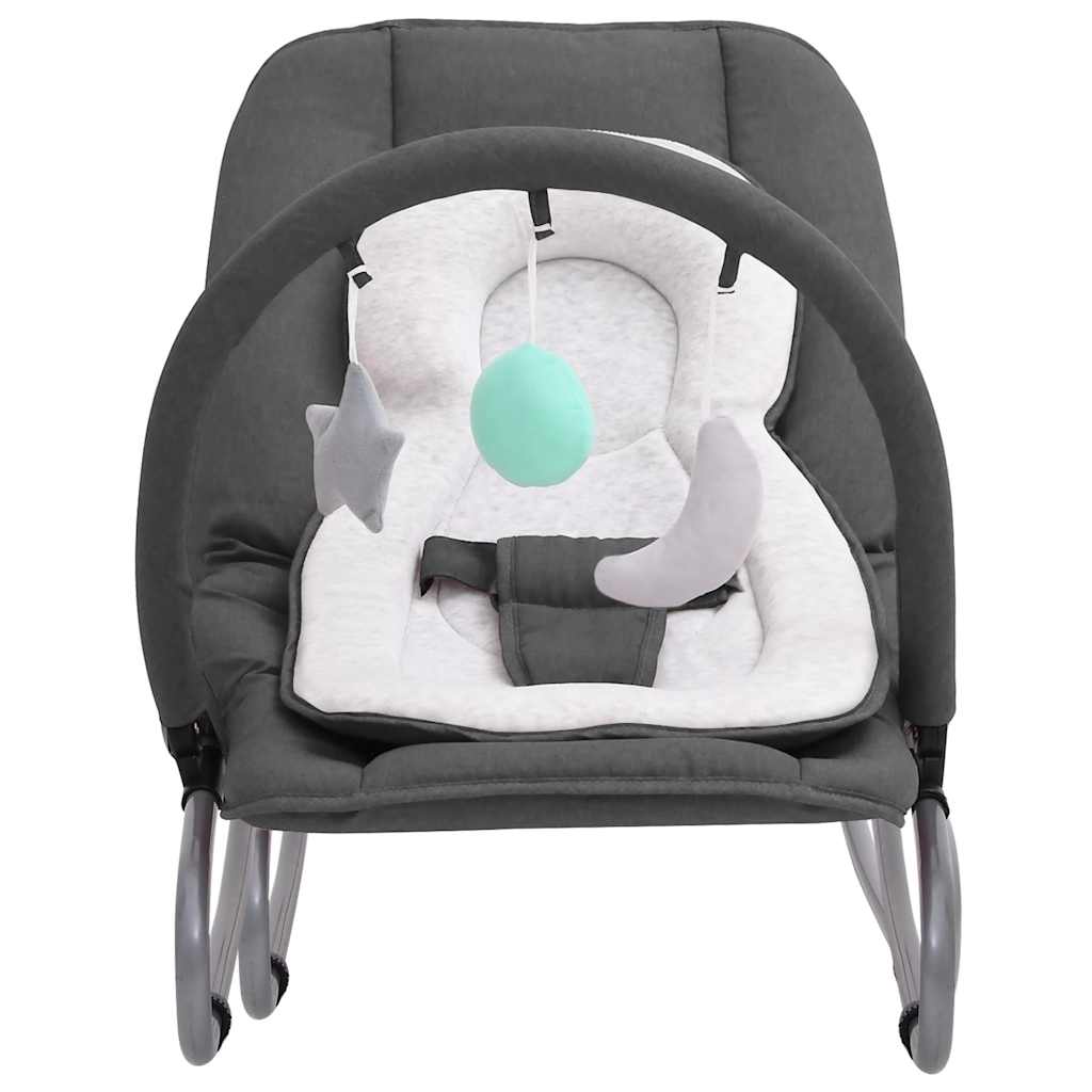 VidaXL Babyschaukel - Mit Sicherheitsgurt - Anthrazit - 77 x 46 x 58 cm