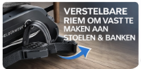 HELDENWERK Profi-Trettrainer & Sesselfahrrad - TÜV/GS-geprüft & extra leise - Mit Befestigungsgurt & Fitnessgurten - Für Senioren & Rehabilitation - Vergleichssieger - Stahl - Schwarz