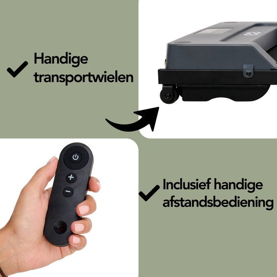 Infinity Goods Laufband für Zuhause - Mit Bluetooth - 1-6 km/h - 120 x 53 x 12 cm - Anthrazit