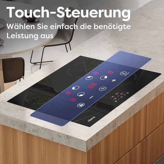 CIARRA CABBIH4-A – 60 cm Einbau-Induktionskochfeld mit 4 Kochzonen – 6000 Watt