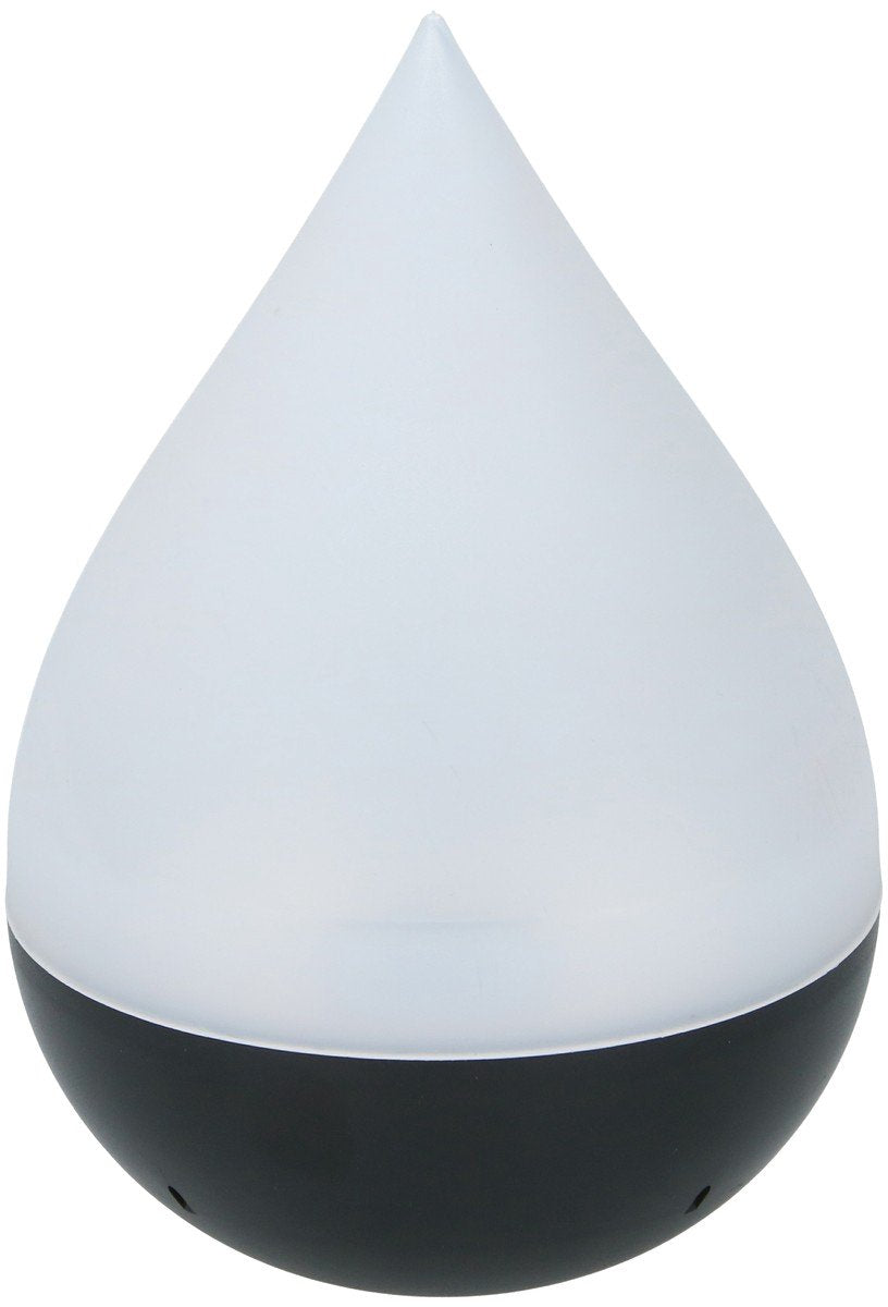 Grundig Solar-Tischlampe in Tropfenform – Weiß/Schwarz – 15 x 15 x 20 cm – Solarbetriebene Gartenbeleuchtung