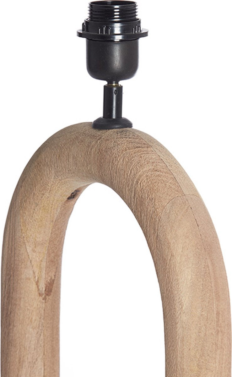 Light & Living Tischleuchte Paceco braun - 30x12x59 cm - Lampenfuß aus Holz - Wohnzimmer | Schlafzimmer