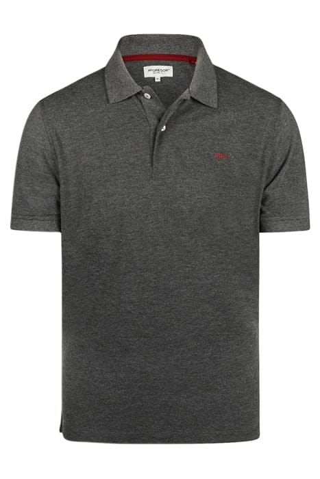 McGregor Klassisches Poloshirt für Herren, Dunkelgrau meliert, XL