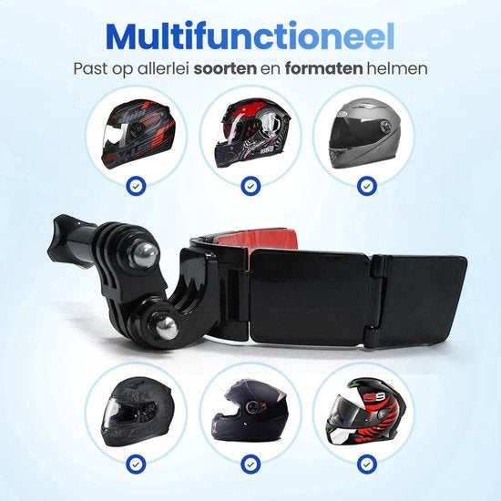 GarpexÂ® Universal Helmhalterung - Helmhalterung geeignet für verschiedene Action-Kameras - Motorradfahren - Universal - Motorradhelm
