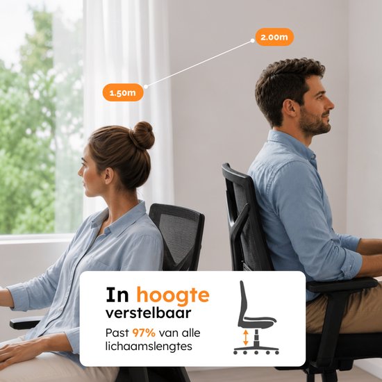 Roveo Ergonomischer Bürostuhl – Office-Gaming-Stuhl – Gaming-Stuhl für Erwachsene – Gaming-Stuhl – Schwarz