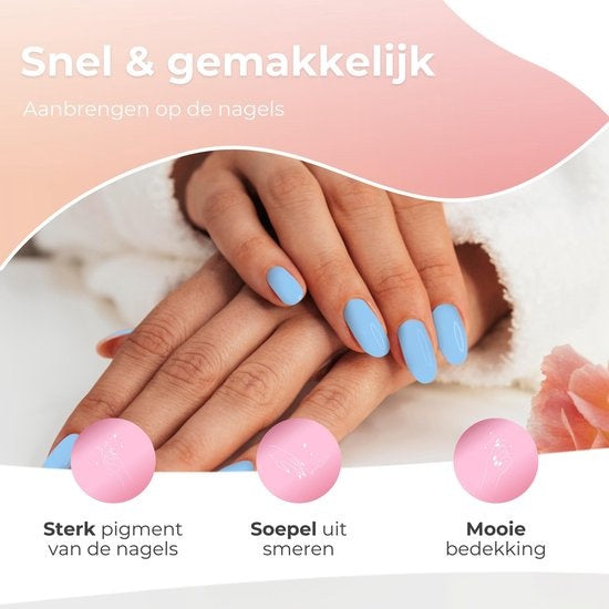 Moods Gellac 6-teiliges Set - Gel-Nagellack - 8ML - Meet me at the Beach Edition - Gellac - Nägel - Gel Polish Starter Pack - Sommerfarben