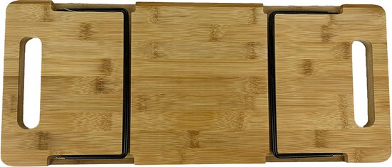 Ausklappbares Servierbrett aus Bambus – Tapas – Frühstückstisch 48 x 20 cm