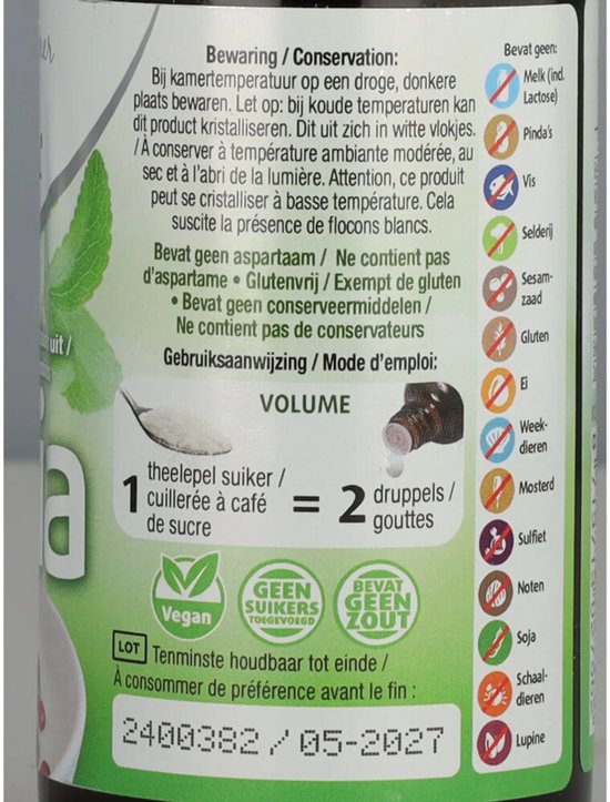 Lucovitaal Stevia flüssig – 100 ml – Nahrungsergänzungsmittel