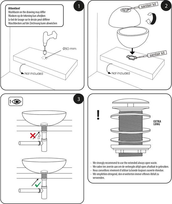 Differnz Waschschüssel Bali Ø23-25 cm - Waschbecken aus Naturstein ohne Überlauf - Waschbeckenoberfläche - Waschbecken runde Form - Badezimmerzubehör - Grau