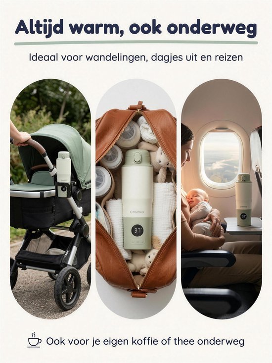 Numsy tragbarer Flaschenwärmer Heat & Go Pro – kabelloser Flaschenwärmer – Milchwärmer für Babys