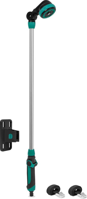 VONROC Sprühlanze / Gartendusche - 3 Sprühmodi - 180° verstellbarer Sprühkopf - inkl. Halter und Gurte