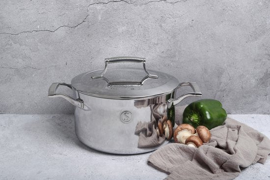 Saveur Selects - Voyage Kochtopf - Ø22 cm - Dreischicht-Edelstahl - PFAS-frei - Induktion - Backofenfest