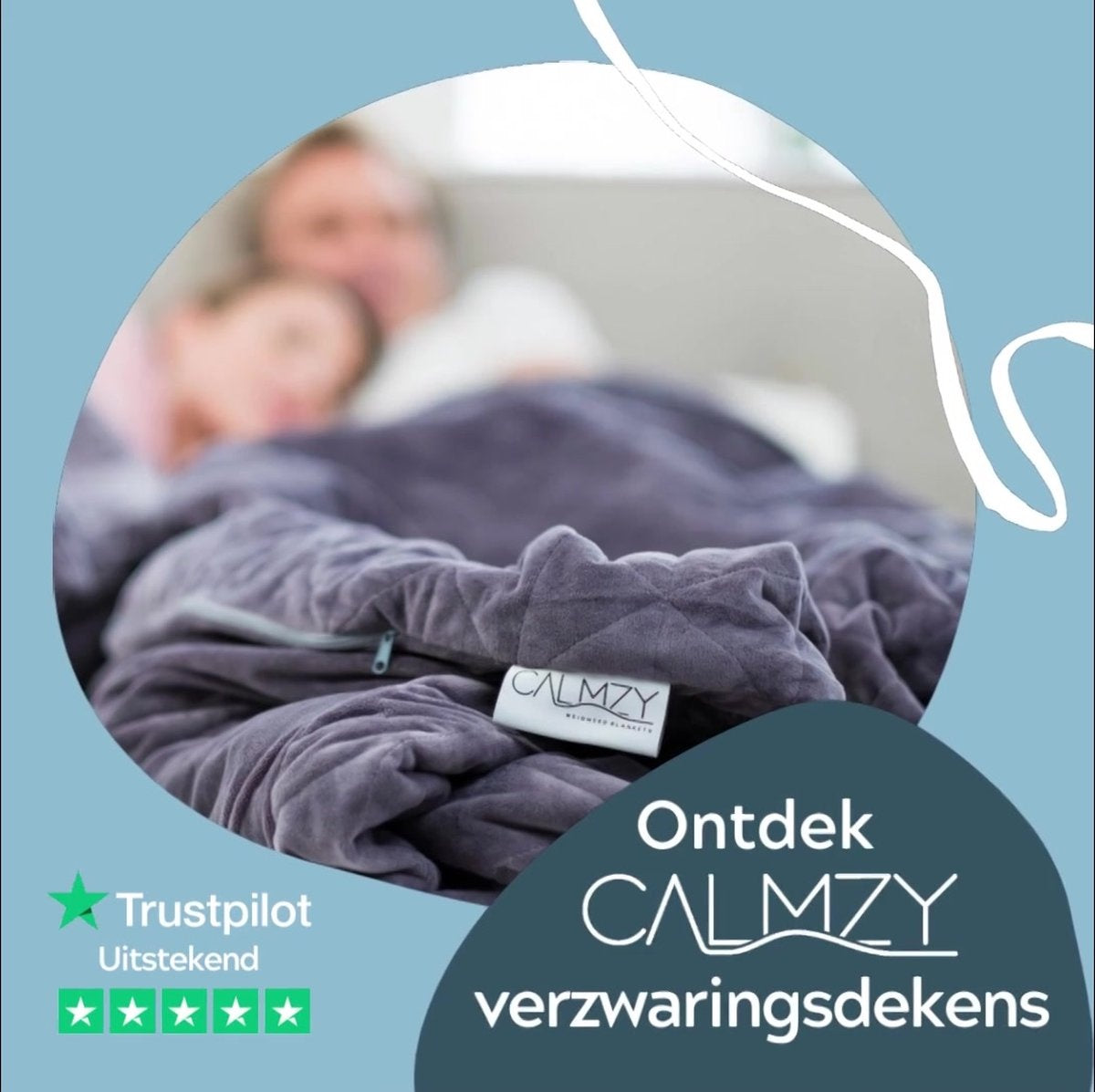 Calmzy 2.0 - Kuscheldecke 9 kg - 150 x 200 cm - Dunkelgrau