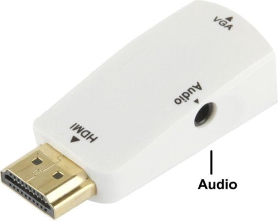 GarpexÂ® HDMI zu VGA Adapter mit Audio - HDMI zu VGA Kabel mit Audio - Full HD 1080p - Weiß