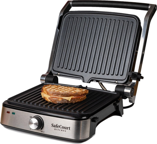 Safecourt Kitchen Contact grill compact CG200 - Toaster - Grillgerät - Abnehmbare Platten