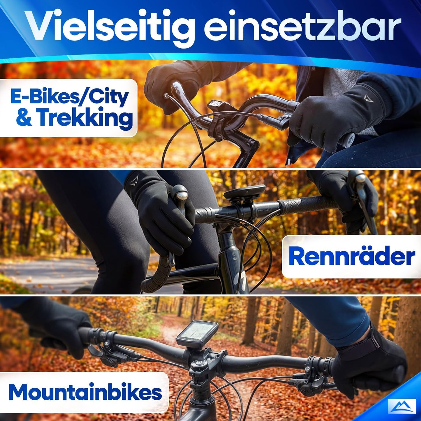 Nextcover® Winter Radhandschuhe - ThermoShield 2.0 - Unisex - Größen S-XXL - Warm & wasserdicht thermo - winter waterproof