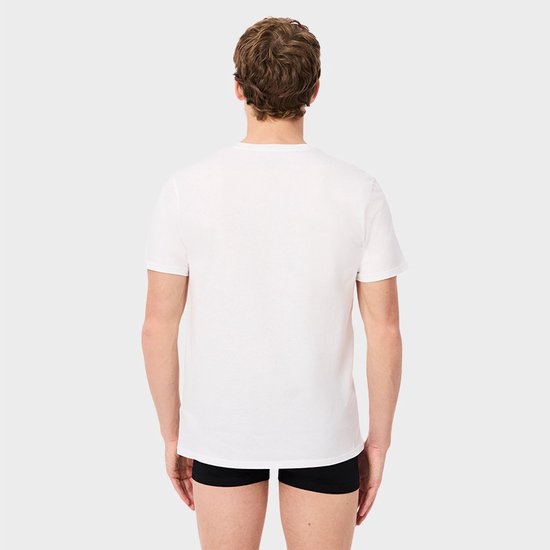 Lacoste Herren 100% Baumwolle Runde T-shirt Weiß (3 Stück) - Größe M