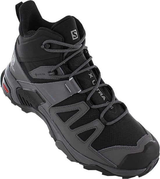 Salomon X ULTRA 4 MID Wide GTX – GORE-TEX – Herren-Wanderschuhe, Outdoor- und Trekkingschuhe, Schwarz 412946 – Größe EU 46 2/3, UK 11,5