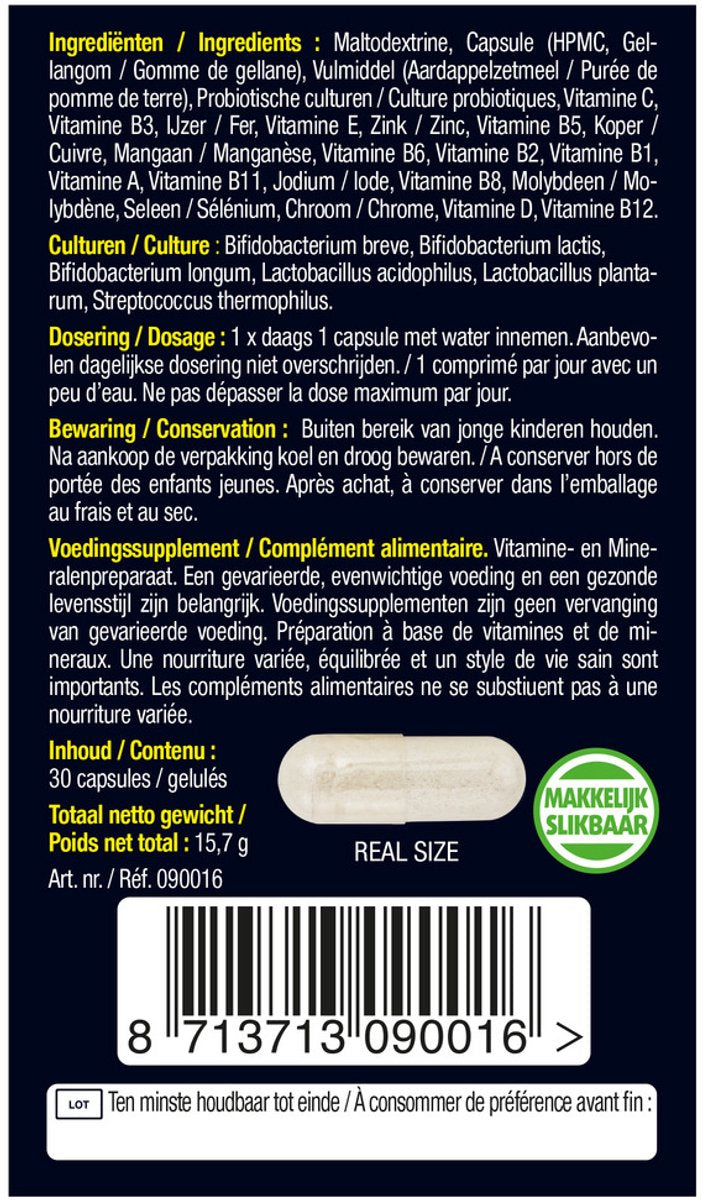 Lucovitaal Probiotics Vitamin- und Mineralienkomplex - 30 Kapseln