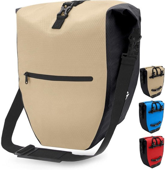DailySupplies® Fahrradtasche (einseitig) – Wasserdichte Fahrradtaschen für Gepäckträger – Transporttasche mit Schultergurt und Tragegriff