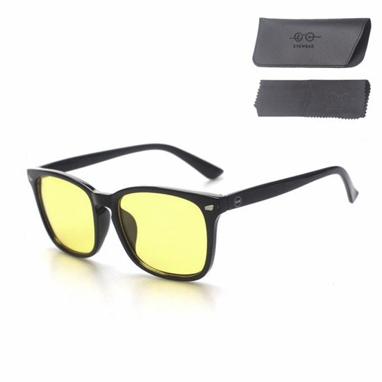 LC Eyewear Nachtbrille - Computerbrille - Abendbrille - Blaulichtbrille ohne Stärke - Nachtbrille für Auto oder Motorrad - Displaybrille - Blaulichtbrille - Autobrille