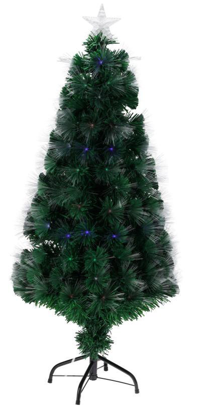 Dekorativer Weihnachtsbaum aus Fiberglas 60x33 cm - mehrfarbig - mit Timer und Programmierfunktion
