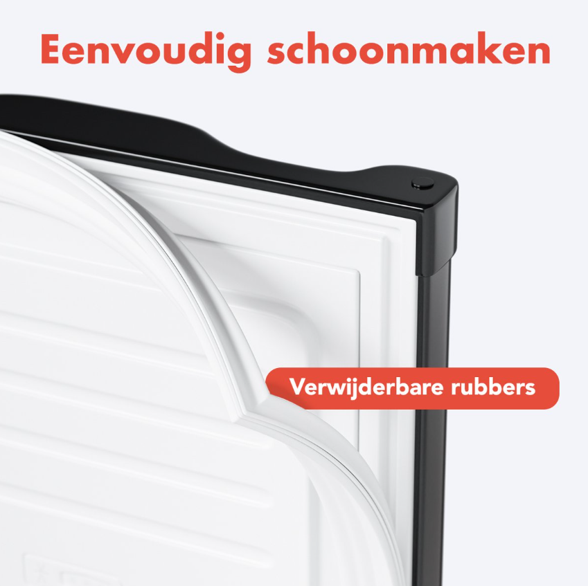 KitchenBrothers Gefrierschrank - 64L - Kompakte Tischplatte - 3 Gefrierschubladen - Gefrierschrank - Freistehend - Schwarz