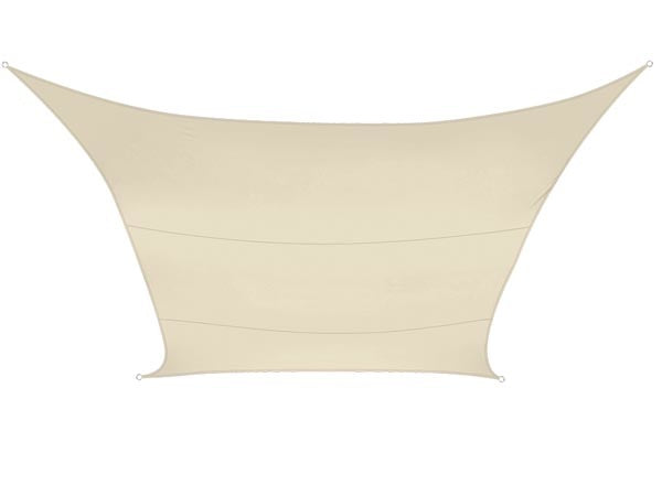 Perel Sonnensegel - Quadratisch - 5 X 5 M - Farbe: Creme