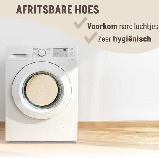 By Cee Cee Autositz Hund Deluxe - Hundekorb Auto mit Sicherheitsgurt - Autokorb Hund - Hundesitz - Autositz - Beige - 120x60 - Größe L