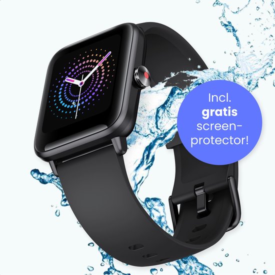 MAOO BOOST Smartwatch - Wasserdicht - Smartwatch Männer - Smartwatch Frauen - Schrittzähler - Uhr - Sinterklaas Geschenk - Schwarz