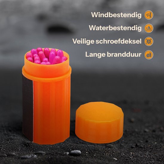 Ever Trex Sturmstreichhölzer - 2er-Pack 40 Stück - Wasserdichtes Notfallset - Notfallset für Zuhause - Camping - Überleben - Feueranzünder - Wasserdichte Streichhölzer