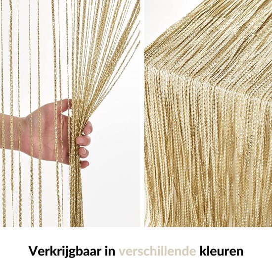 Ridôme Fliegengitter – Türgitter – Stilvoll – inkl. Befestigungsdraht – Fliegengitter aus Kunststoff – 100 x 200 cm – Weiß