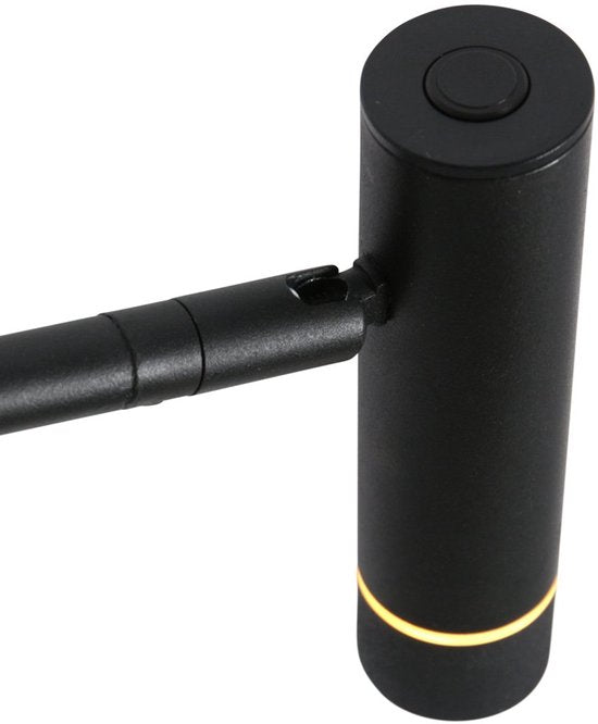 Stehlampe Steinhauer Volari 4710ZW – Lampe aus schwarzem Kunststoff und Metall, 120 cm hoch, mit „Dimm-to-Warm“-LED und dreh- und neigbarem Lampenkopf, für den Innenbereich