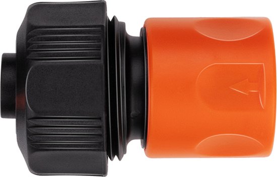 BLACK+DECKER Gartenschlauch Schnellkupplung - 5/8'-3/4' - ⌀16-19 mm - Kunststoff - Schwarz/Orange