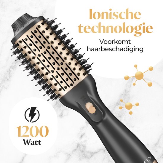 Blazely 4-in-1 Haartrocknerbürste rund - Keramik-Magic-Bürste - Lang/Kurz/Style/Locken - 1200W - Airstyler