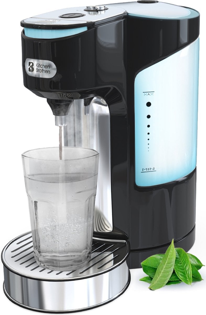 KitchenBrothers Heißwasserspender - 2L - 3000W - Edelstahl/Schwarz