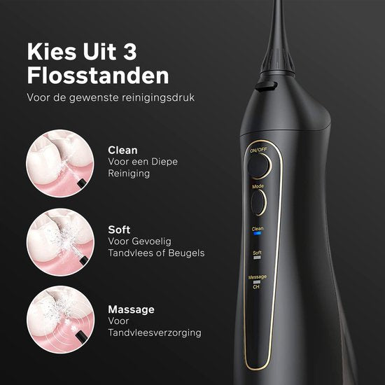 Bintoi® iSonic Black Series F600 - Wasserzahnseide - Zahnseidegeräte - Munddusche