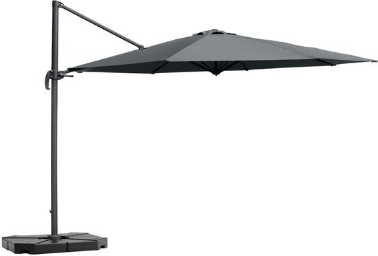 Feel Furniture – Luxus-Sonnenschirm – Roma 4 x 4 Meter, achteckig – Dunkelgrau