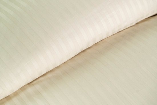 Kayori Elin Bettbezug Baumwolle Satin - 140x200-220 cm +1 Kopfkissenbezug - Einzel - Sand
