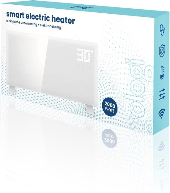 Gologi Electric Heater - Elektrische Heizung - Konvektorheizung mit Thermostat - Funktioniert über App und Touch-Steuerung - Bis zu 25m2 - 2000W Heizung - Weiß
