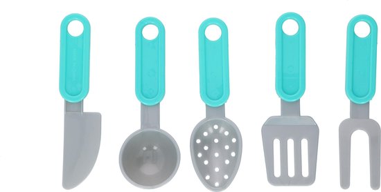 Eddy Toys Spielzeug-Küchenzubehör - Spielzeug-Küchen-Set - Küchenutensilien - 18-teilig